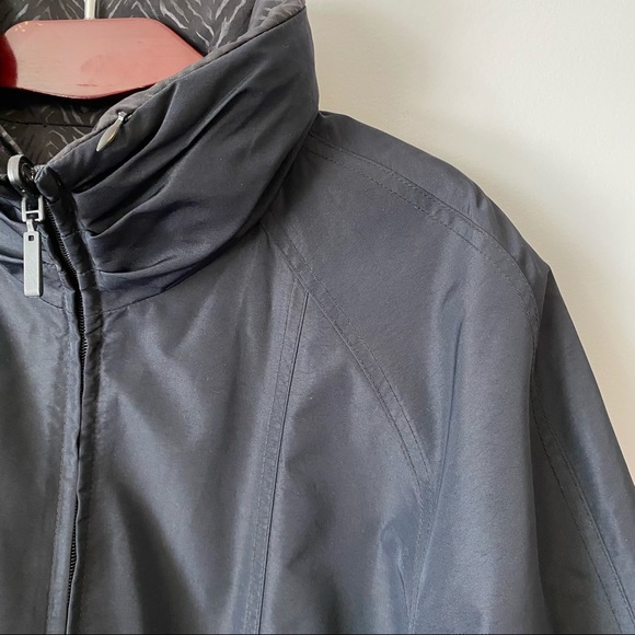 Jacques Vert women’s reversible black zebra trench zip away hood rain coat - L - Picture 10 of 12